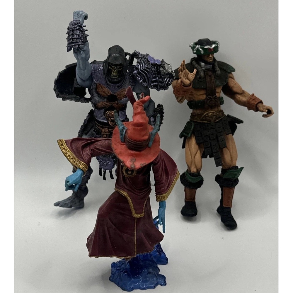 MOTU He-Man Figure Toys, Early 2000s, Lot Of 3, Tri-Clips, Orion, Skeletor